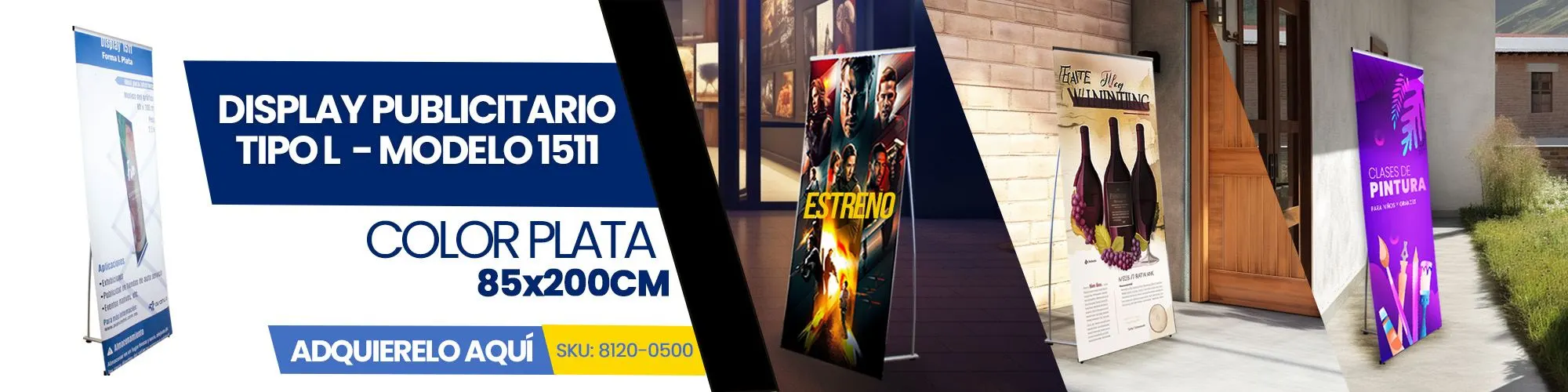 Display Publicitario Tipo L para Publicidad en Interior Modelo 1511