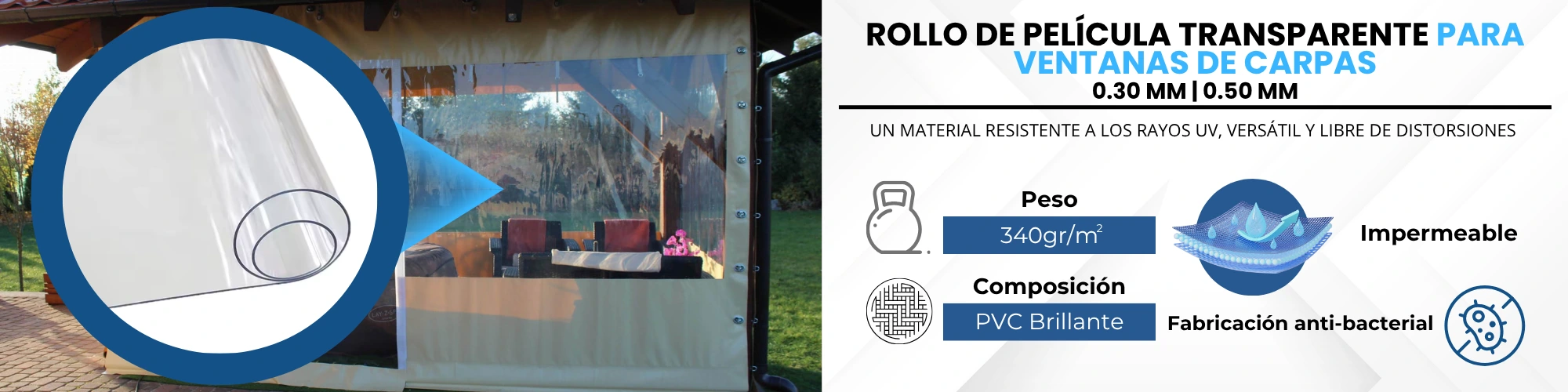 lona traslucida sin trama