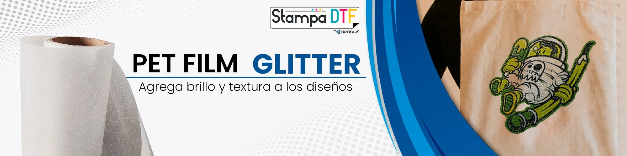 pet film acabado glitter