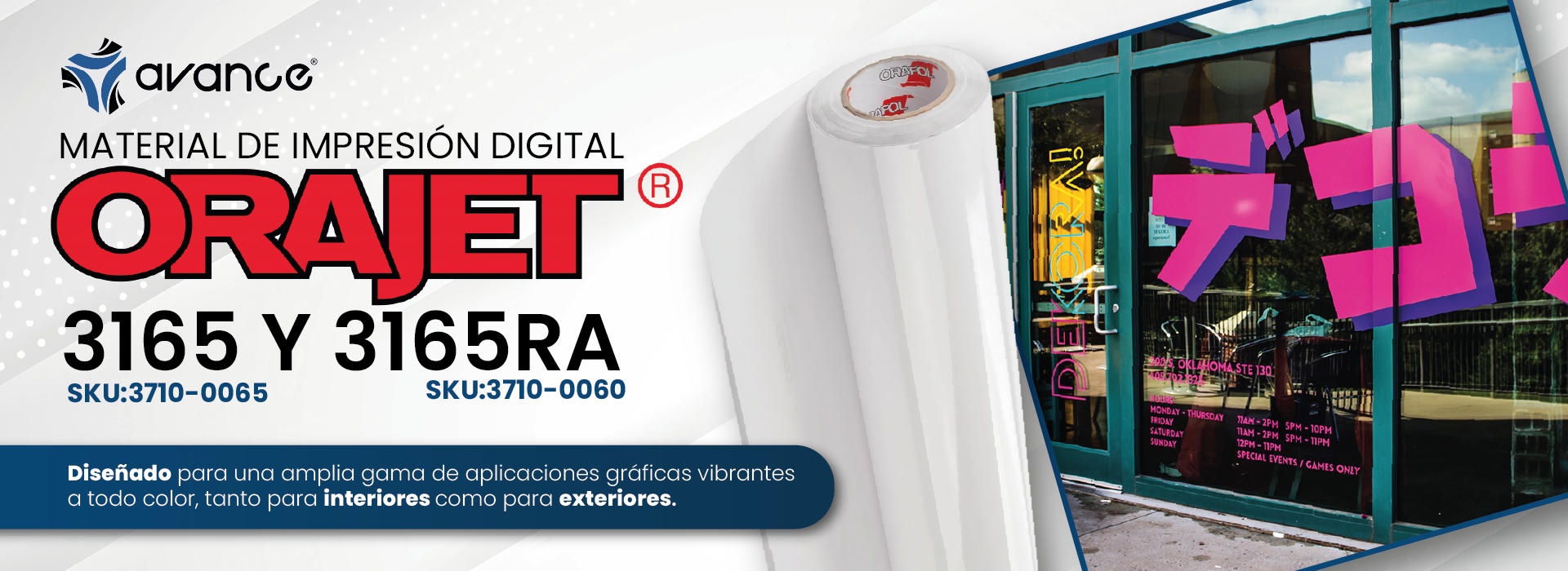 ORAJET 3165RA Vinilo de Impresión Digital