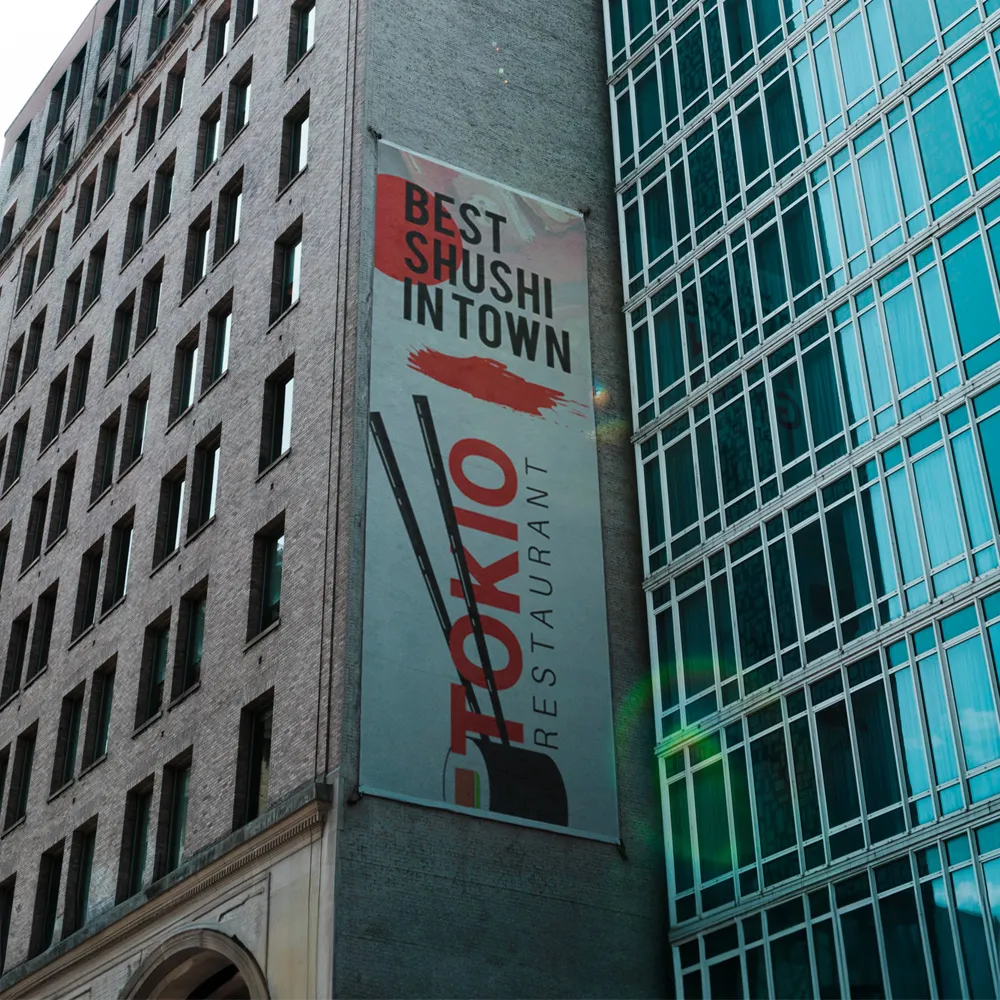 Lona Mesh Solvent Print publicidad exterior