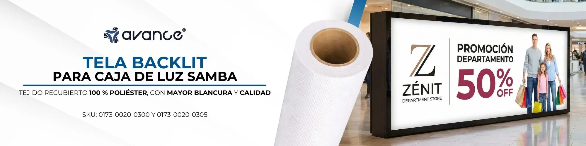 Tela Backlit para Caja de Luz SAMBA