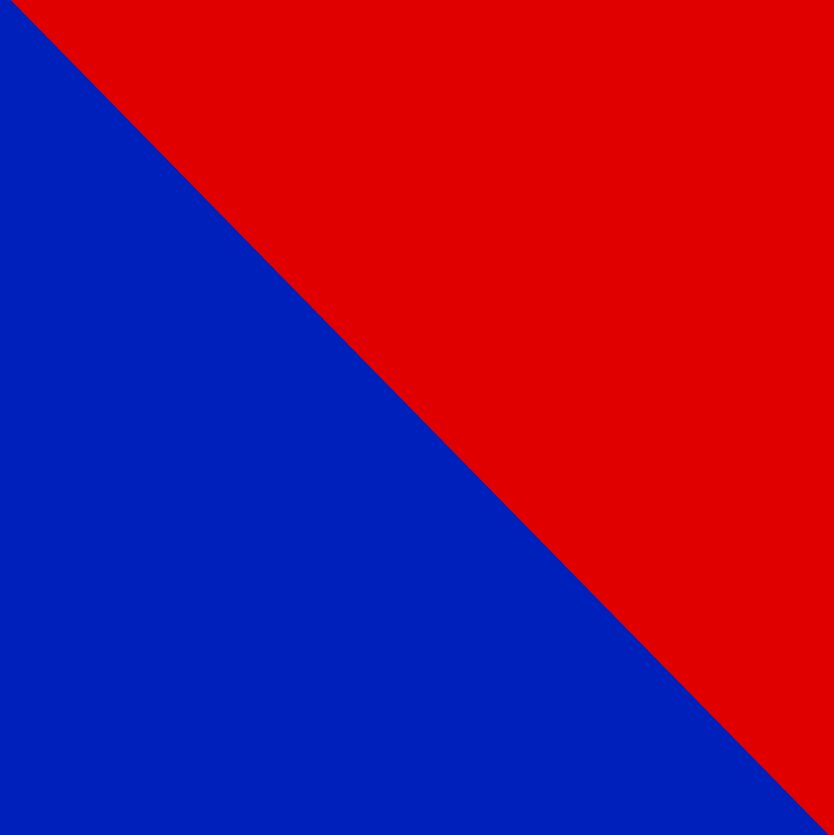 Rojo / Azul Brillante