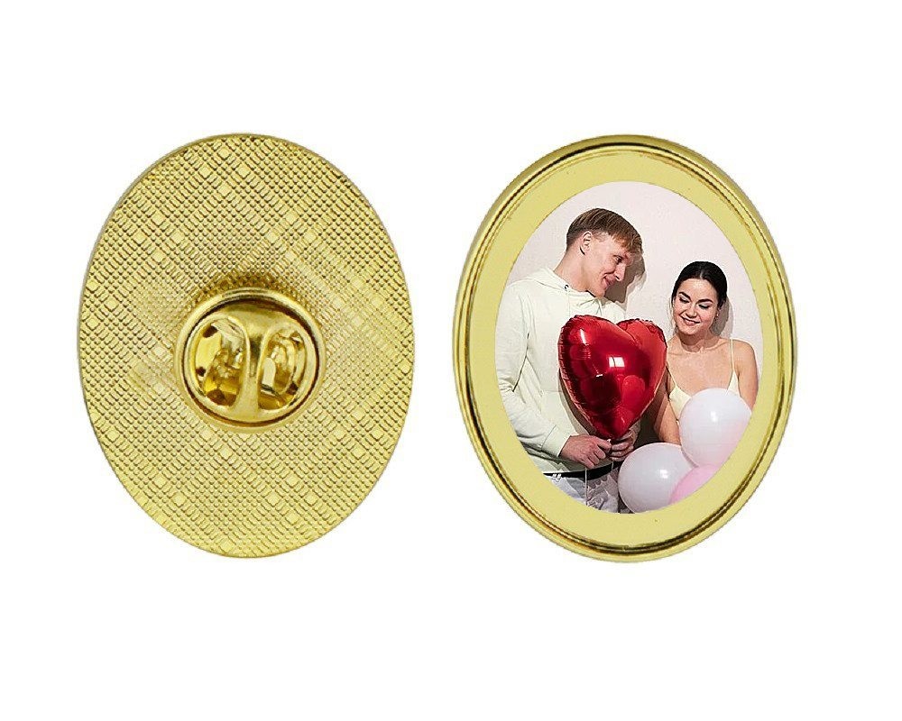 Pin Dorado Ovalado Para Sublimación