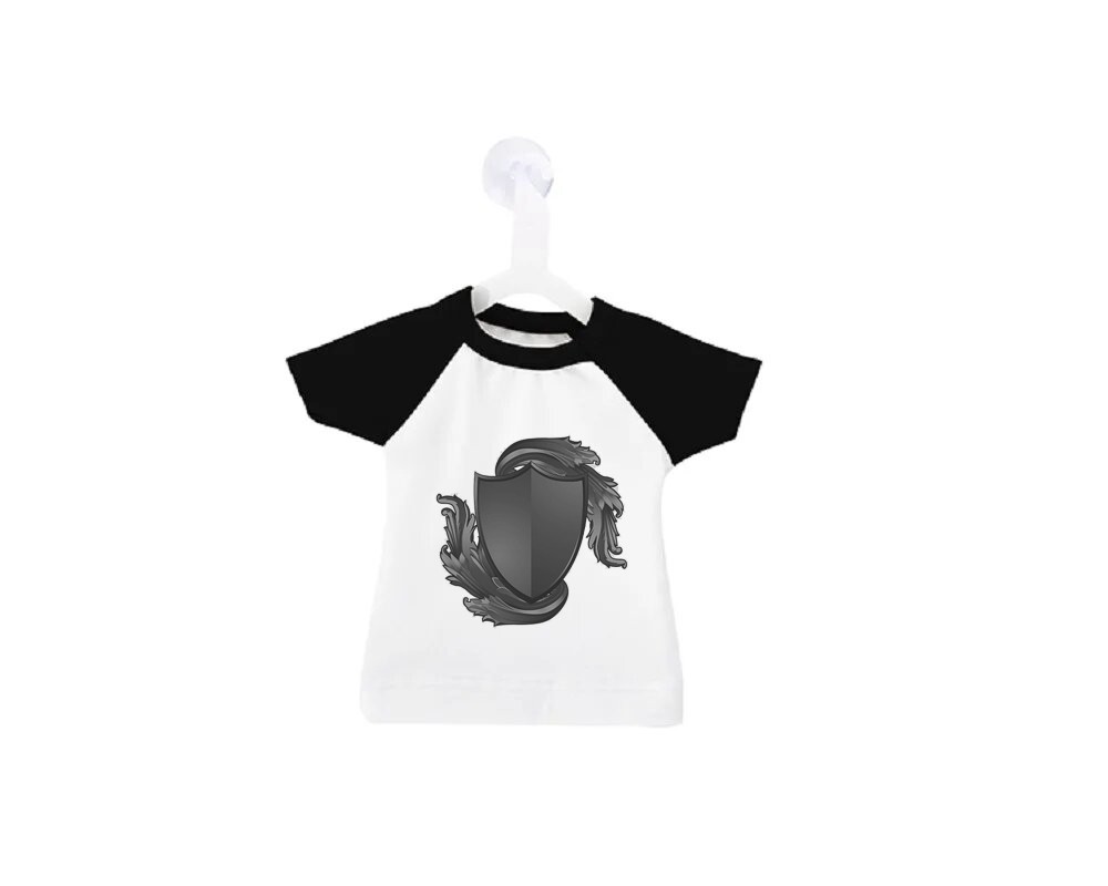 Mini playera con gancho blanco y negro para sublimación Sublimarts