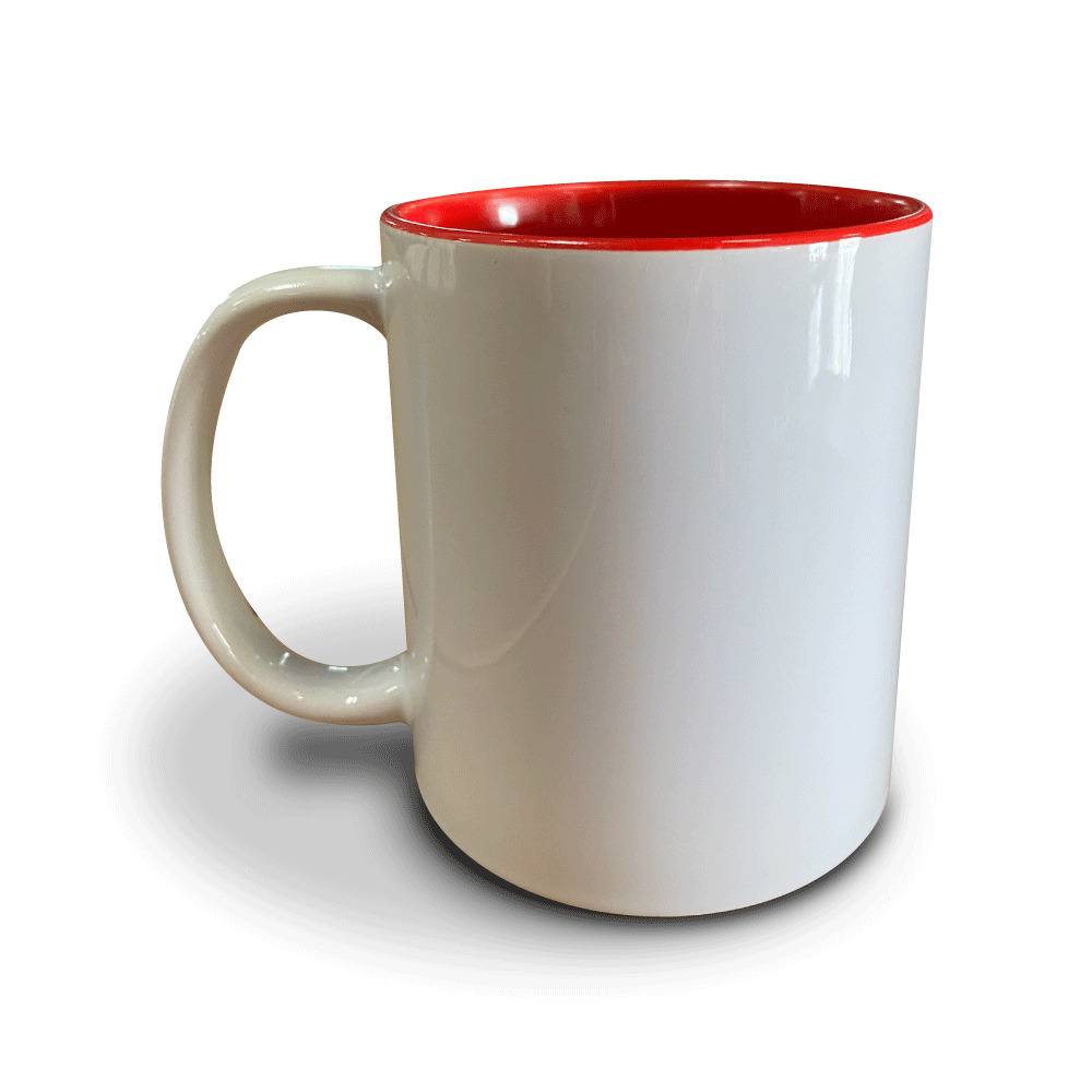 Taza Blanca Con Color En El Interior Sublimarts 11oz