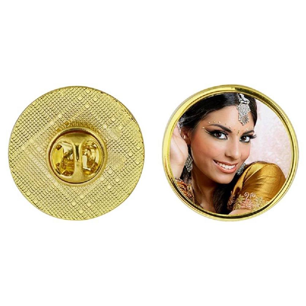 Pin Dorado Circular Para Sublimación