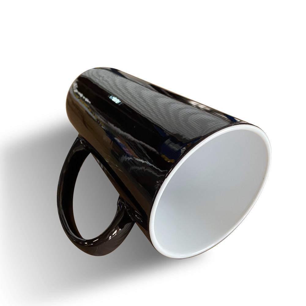 Taza Latte Negra Mágica De Cerámica 17oz Sublimarts