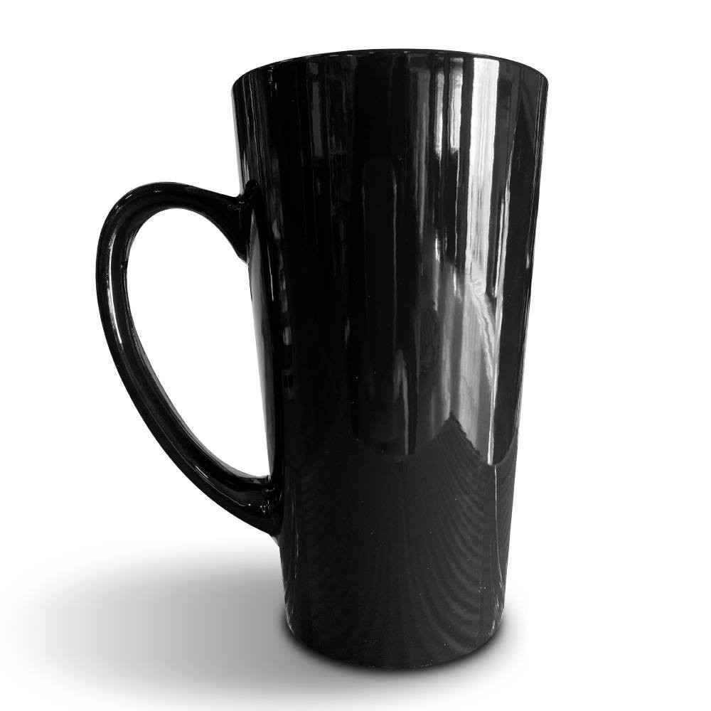 Taza Latte Negra Mágica De Cerámica 17oz Sublimarts