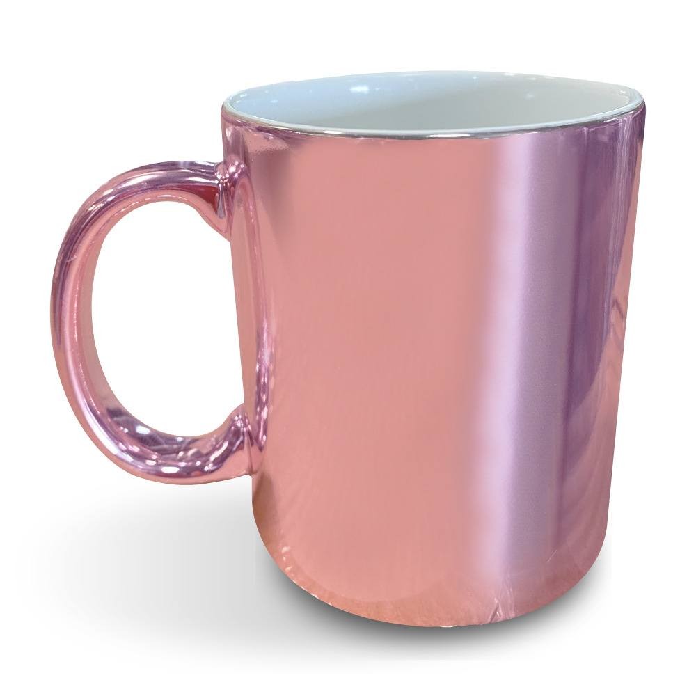 Taza Rosa Metálica De Cerámica De 110z