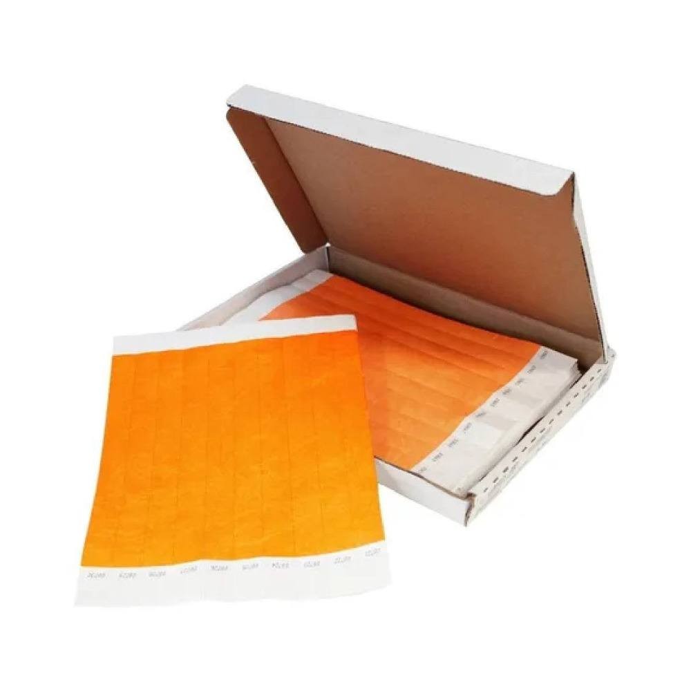 Pulsera de papel Tyvek Desechable de un solo color neón