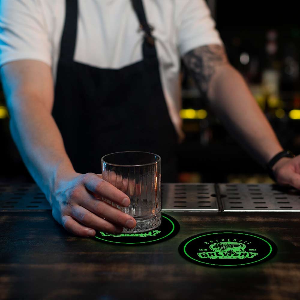 Porta Tazas Redondo Sublimable que Brilla en la Oscuridad - Miniatura 5