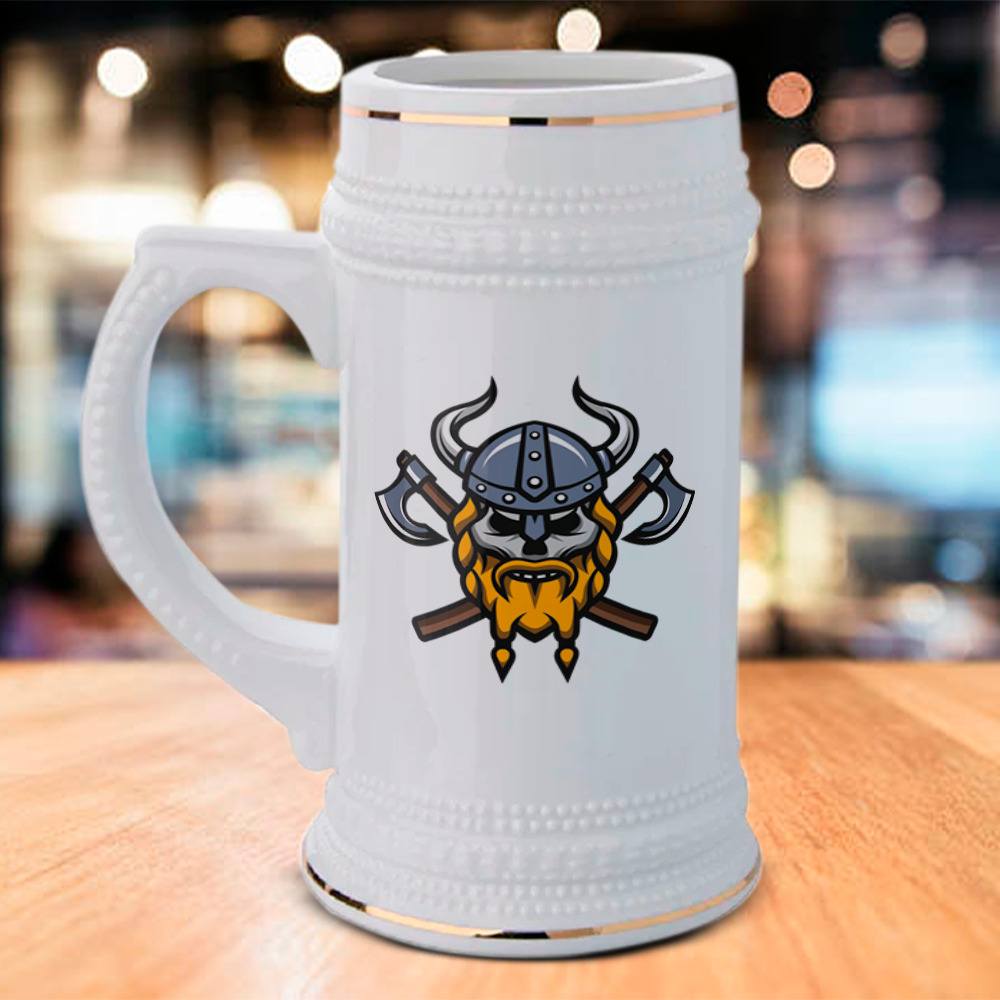 Tarro Cervecero 22oz Con Aro Dorado Superior E Inferior - Miniatura 4