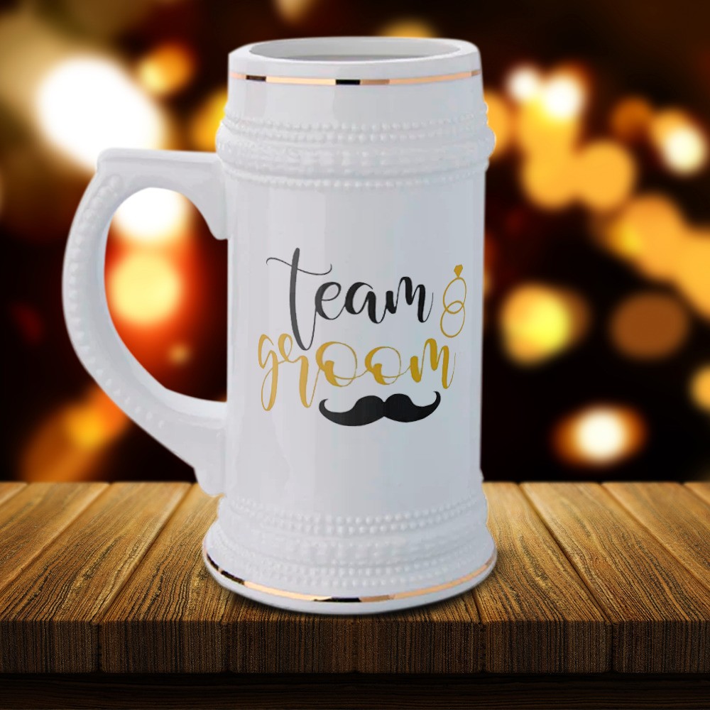 Tarro Cervecero 22oz Con Aro Dorado Superior E Inferior - Miniatura 7