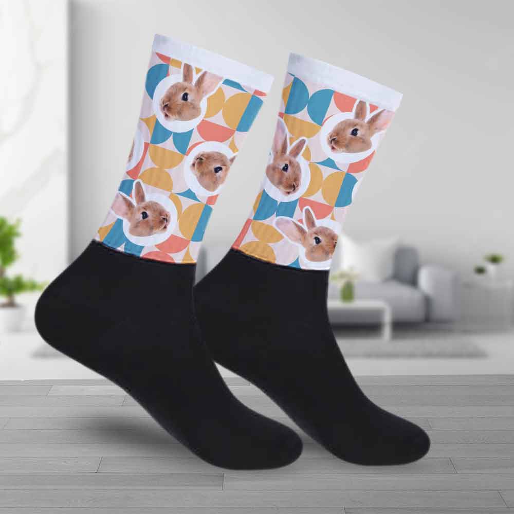 Calceta Sublimable Con Suela Negra Para Adulto - Miniatura 6