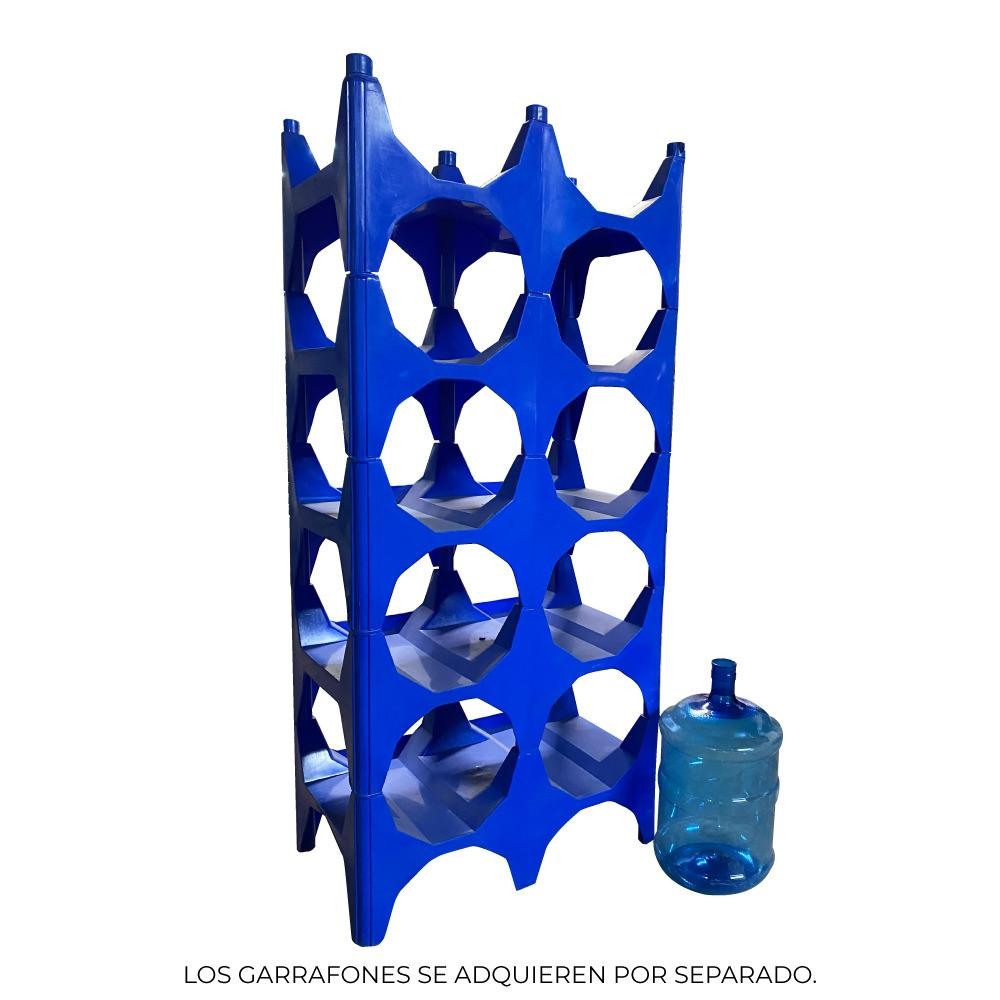 Exhibidor de Plástico de 10 Garrafones para Agua Purificada