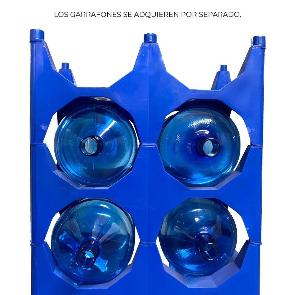 Exhibidor de Plástico de 10 Garrafones para Agua Purificada