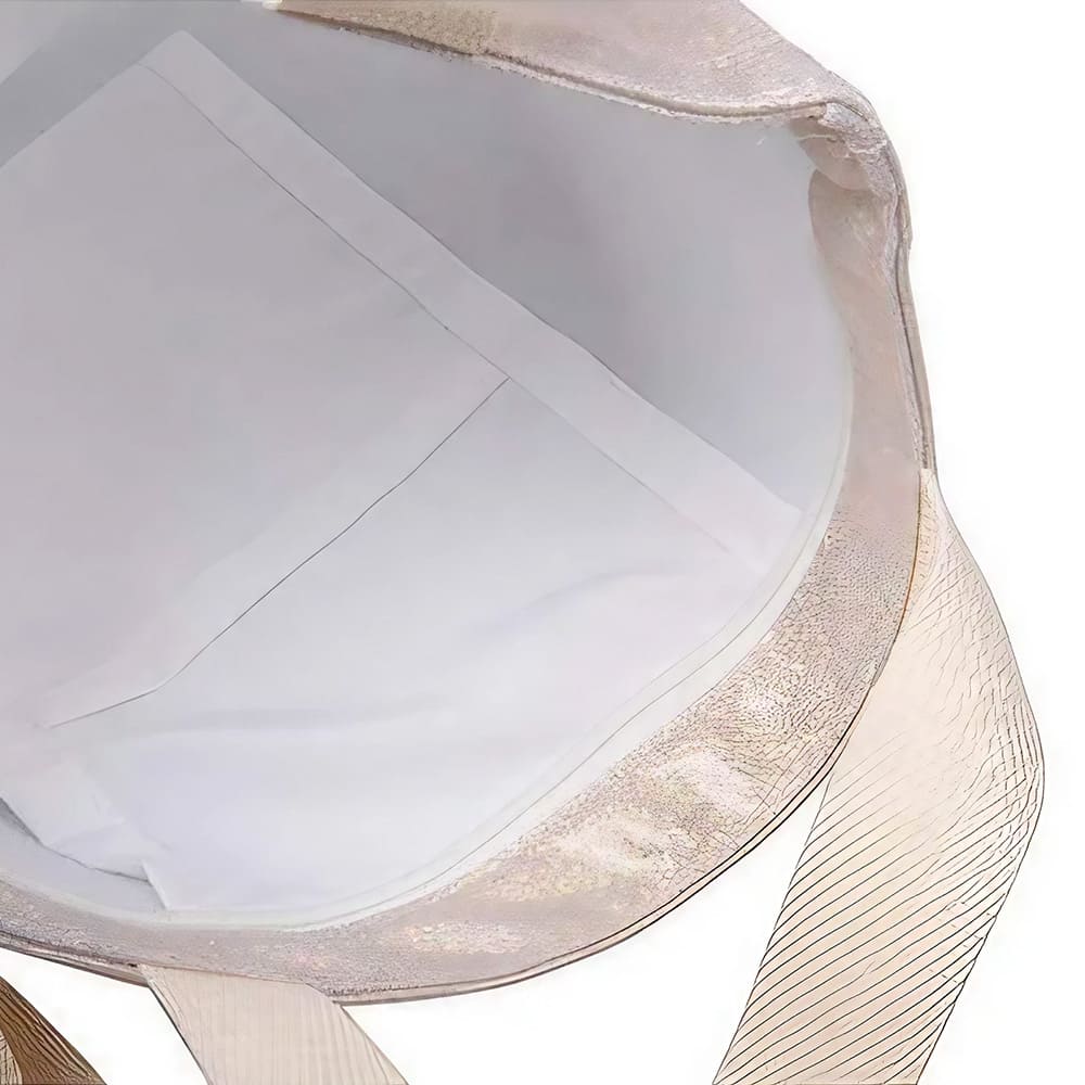 Bolso glitter champagne de 34 x 37 cm. Sublimable - Miniatura 3