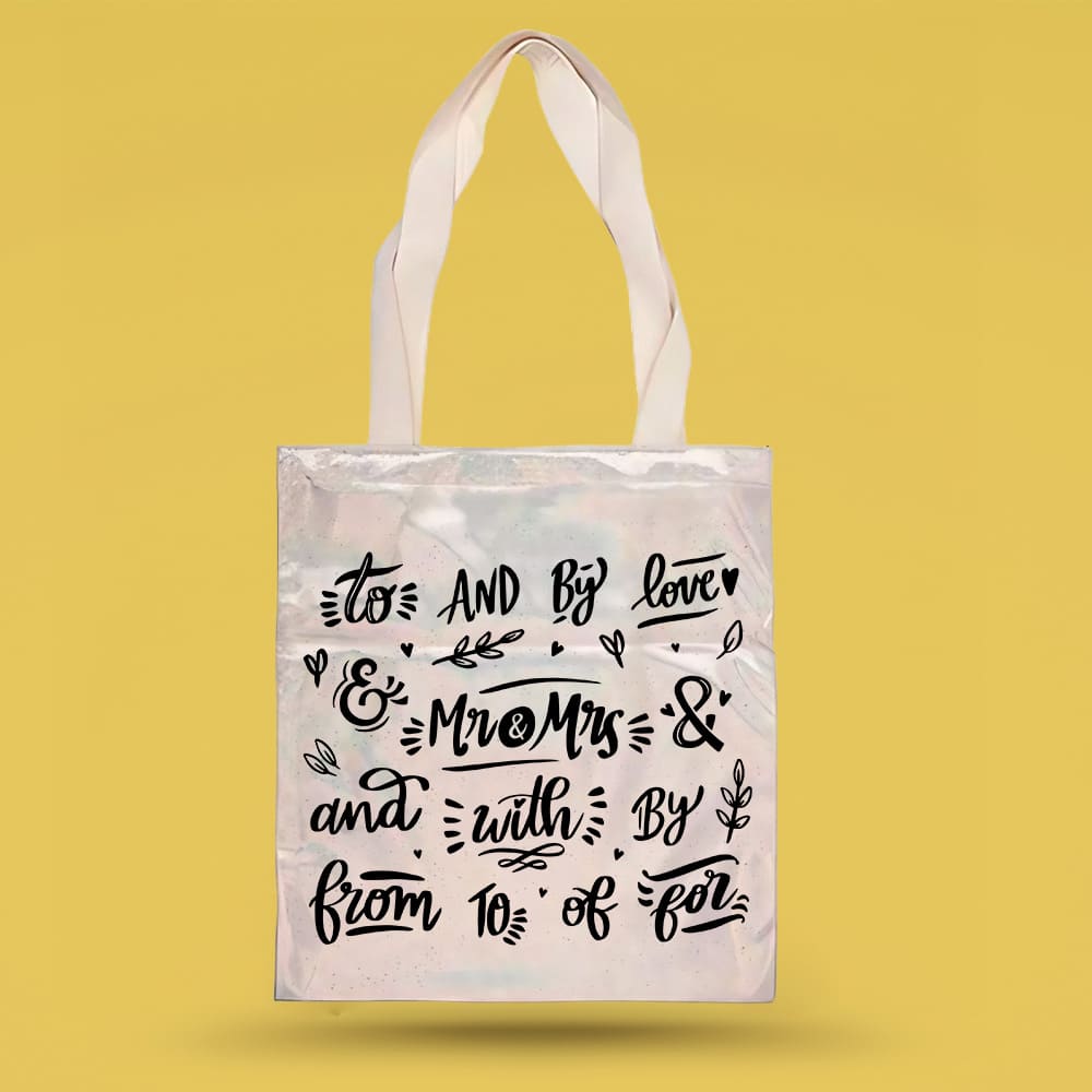 Bolso glitter champagne de 34 x 37 cm. Sublimable - Miniatura 4