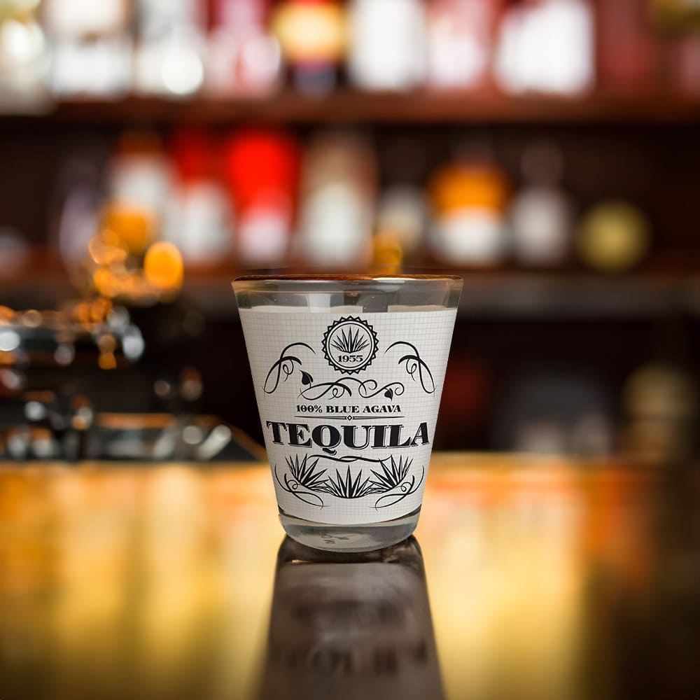 Shot tequilero de vidrio con orilla dorada 1.5oz Sublimarts - Miniatura 4
