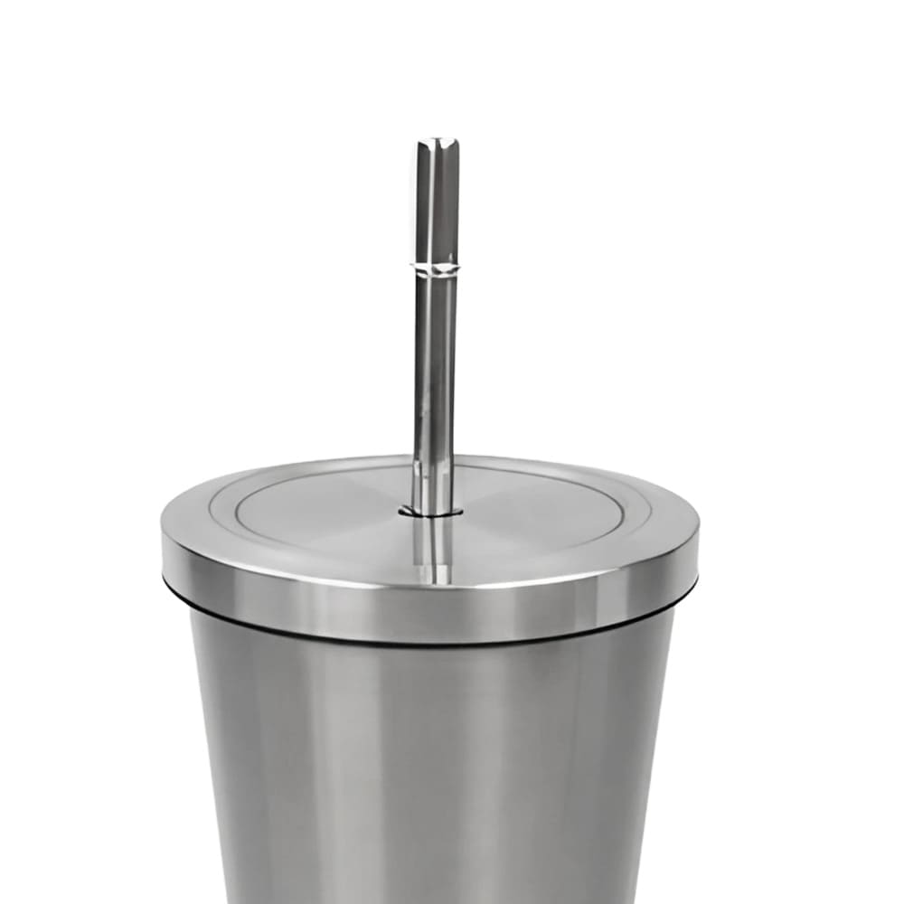 Vaso Cónico De Acero Inoxidable Con Popote Sublimarts - Miniatura 2
