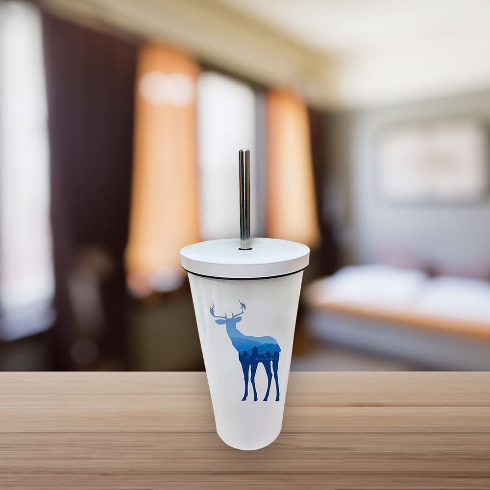 Vaso Cónico De Acero Inoxidable Con Popote Sublimarts - Miniatura 13