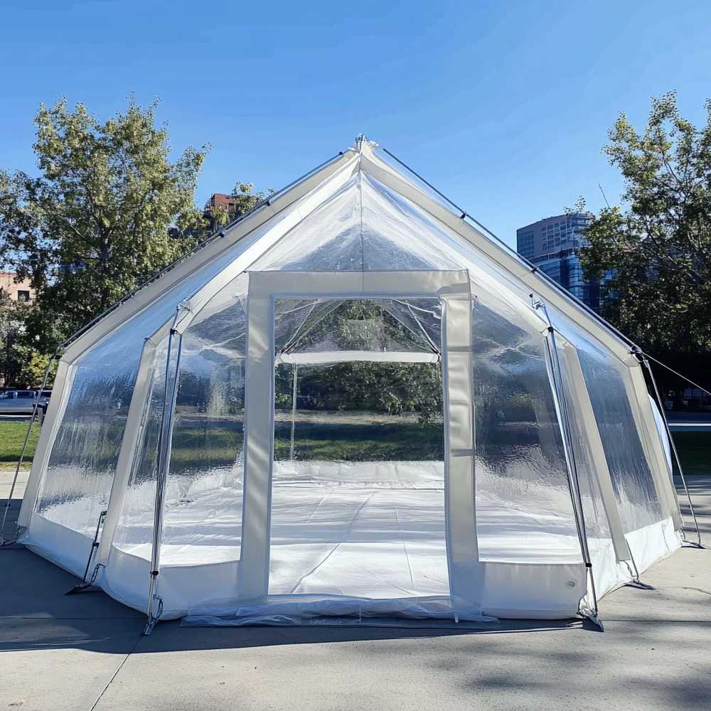 Vinil cristal transparente para carpa sin trama