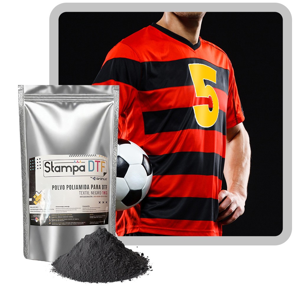 POLVO POLIAMIDA DTF NEGRA PARA TEXTIL - STAMPA DTF - Miniatura 2
