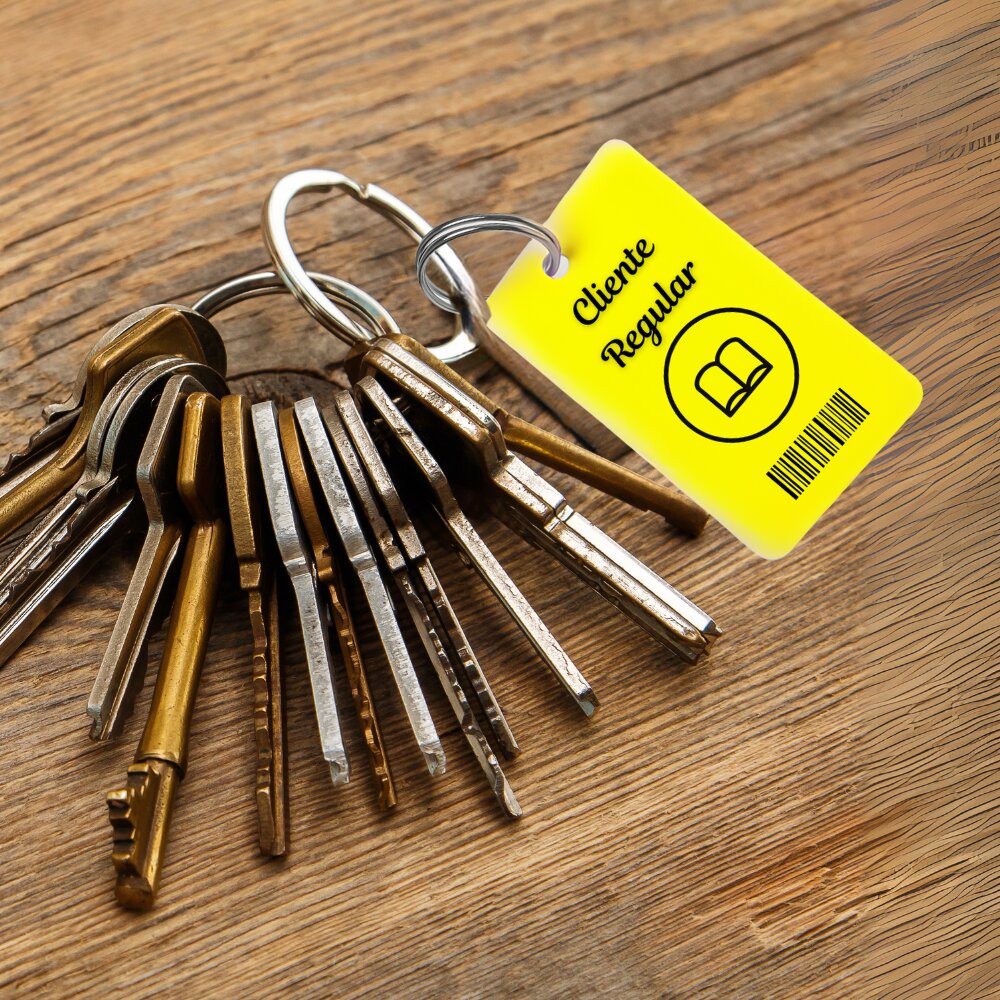 TARJETAS DE PVC BLANCAS 3 EN 1 TIPO LLAVERO
 - Miniatura 9