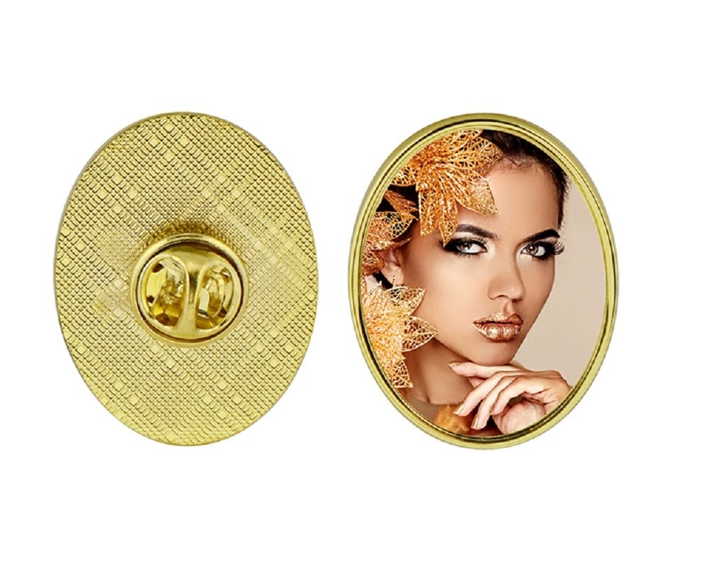 Pin Dorado Ovalado Para Sublimación