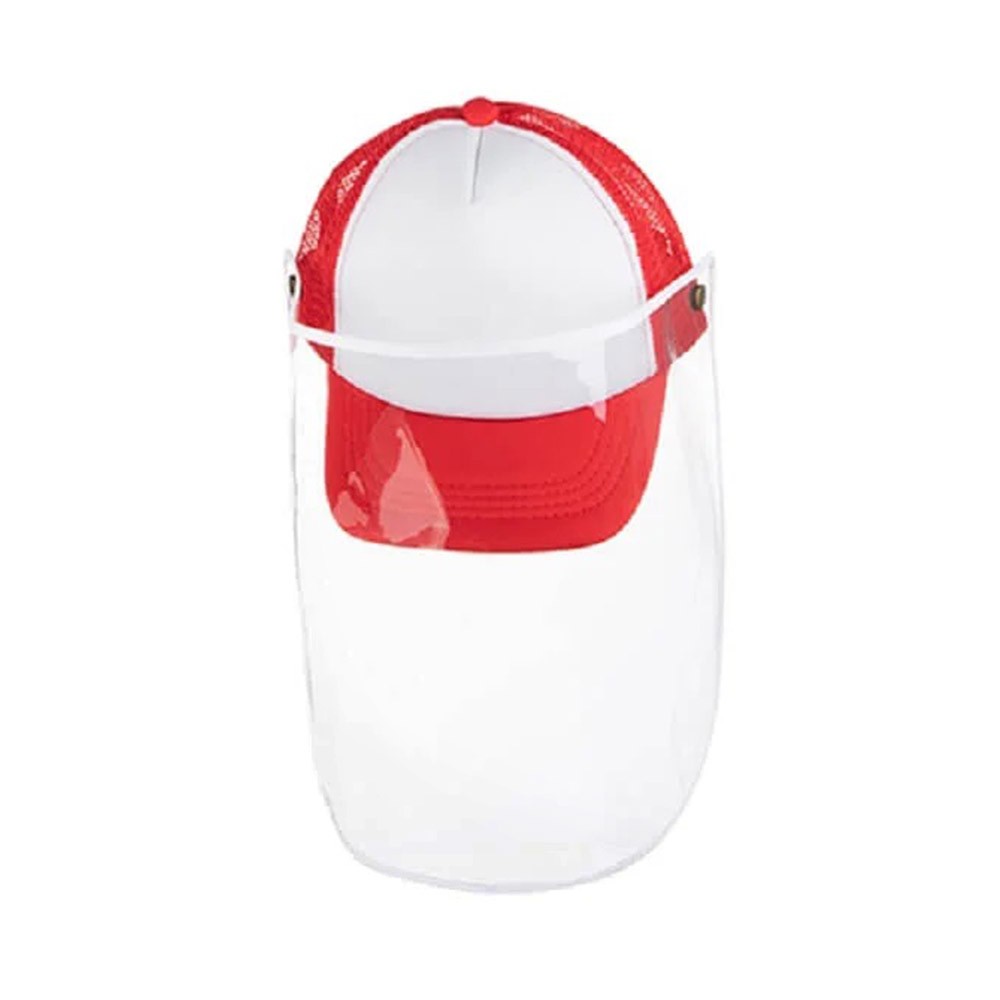 Gorra Roja Infantil Sublimarts Con Careta De Protección